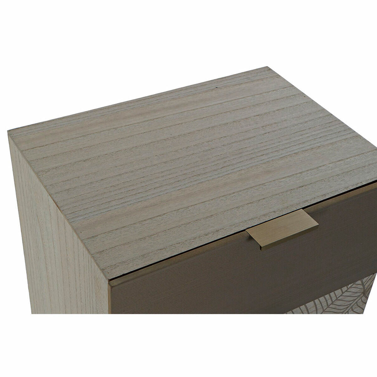 Cómoda con Dorado - Elegancia Natural con 4 Cajones