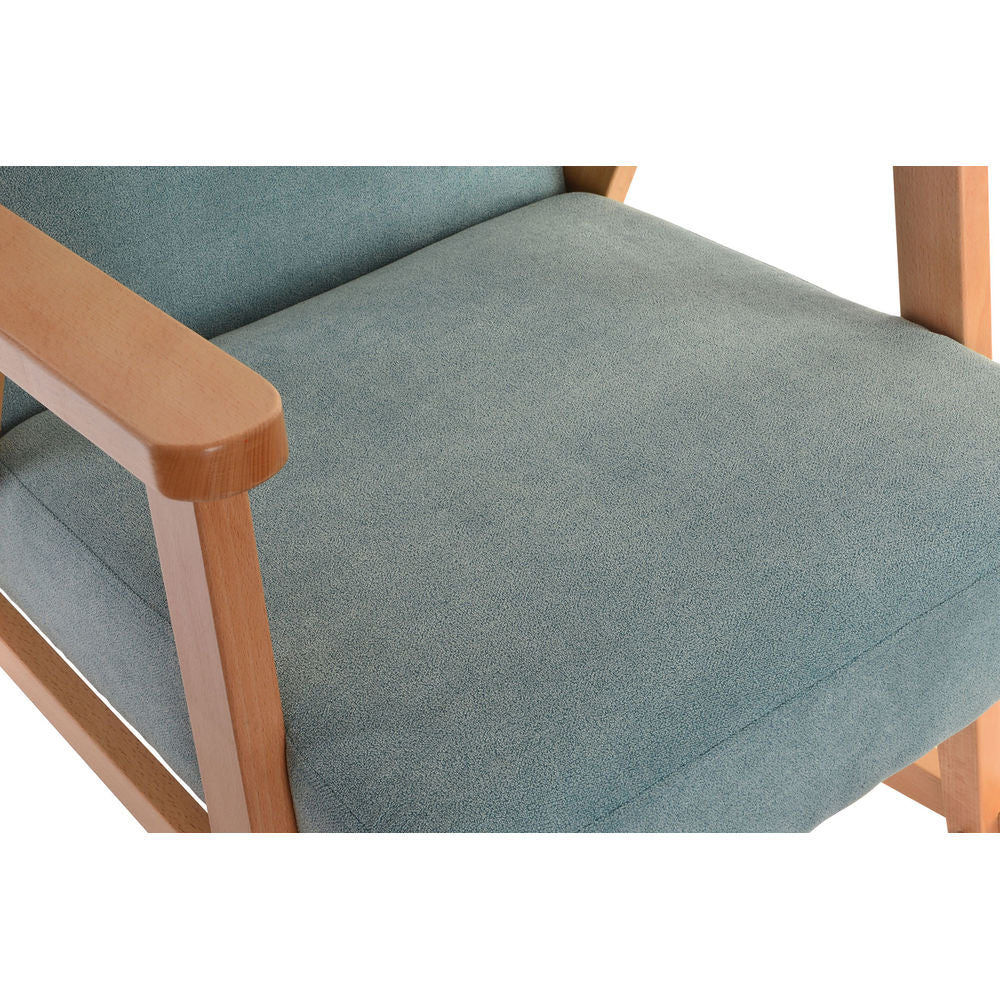 Mecedora DKD Home Decor Turquesa y Madera - Natural con Estilo Moderno