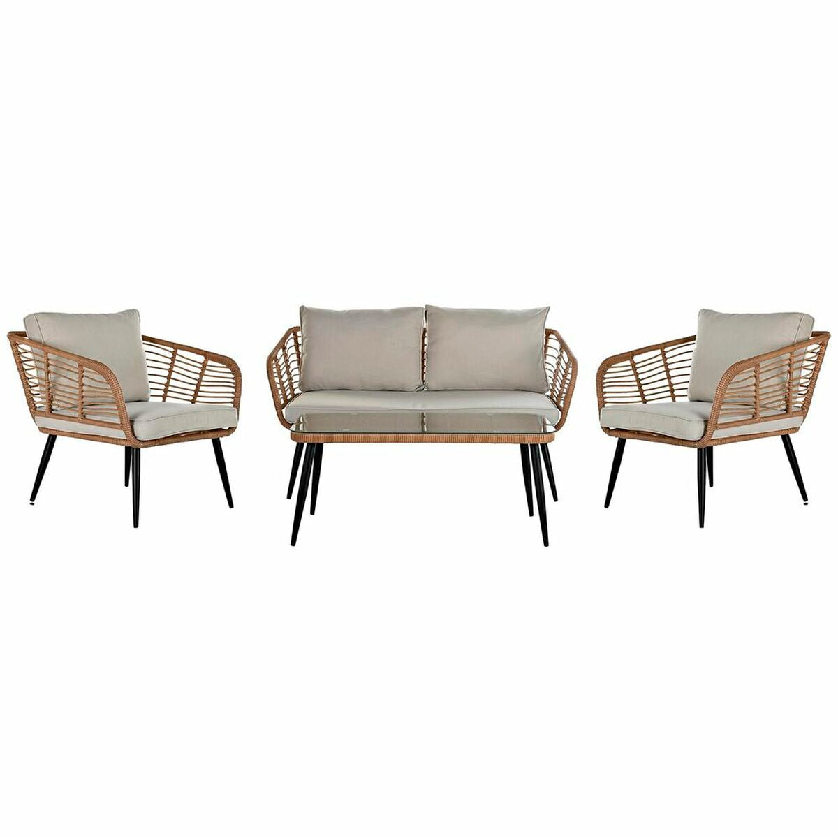 Nelumia | Set de Mesa con 3 Sillones DKD Home Decor