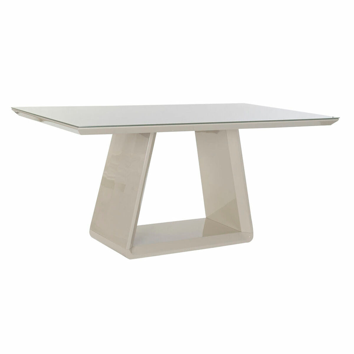 Mesa de Comedor DKD Home Decor Cristal Gris (160 x 90 x 75 cm)