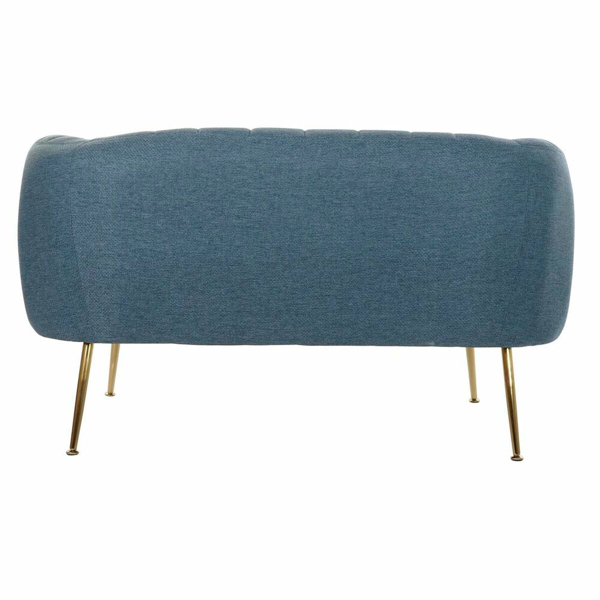 NELUMIA | Sofá de Espuma, Metal Dorado y Poliéster Azul