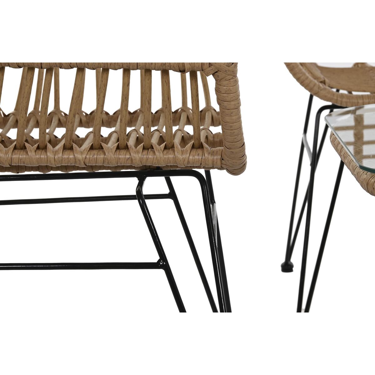 Set Completo Sofá y Mesa para Jardín 116 x 60 x 80 cm