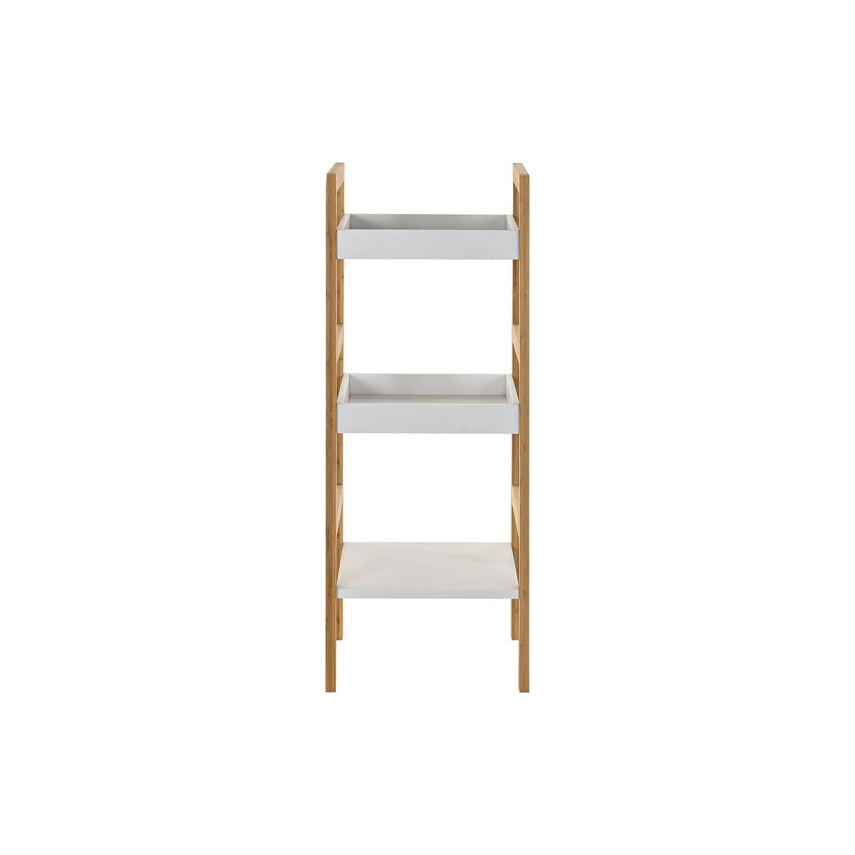 NELUMIA | Estanterías de Baño DKD Home Decor en Bambú Natural y Blanco (30 x 29 x 80 cm)