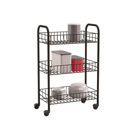 NELUMIA | Carrito de Cocina Multiusos Metaltex Siena Negro