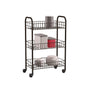 NELUMIA | Carrito de Cocina Multiusos Metaltex Siena Negro