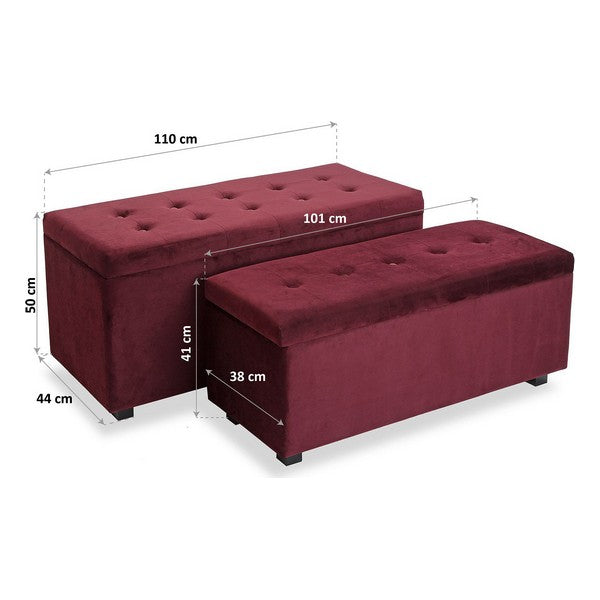 Pie de cama de madera MDF de 44 x 50 x 110 cm