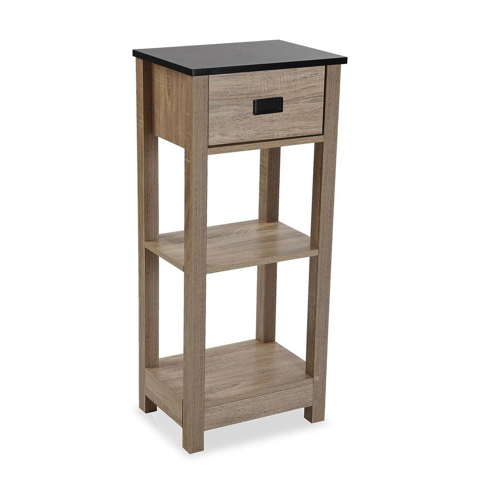 Estantería de Baño Versa en Madera Marrón y Plástico