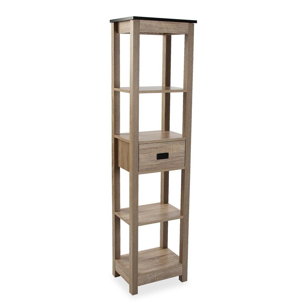 NELUMIA | Estantería de Baño Versa Marrón de Plástico y MDF