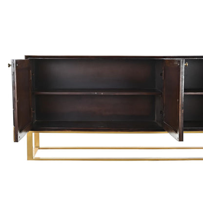 Aparador en Metal y Madera de Mango 142 x 35 x 72 cm