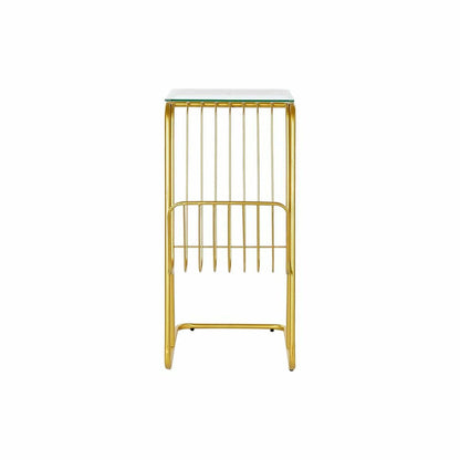 NELUMIA | Mesa de Centro Cristal y Metal Dorado DKD Home Decor