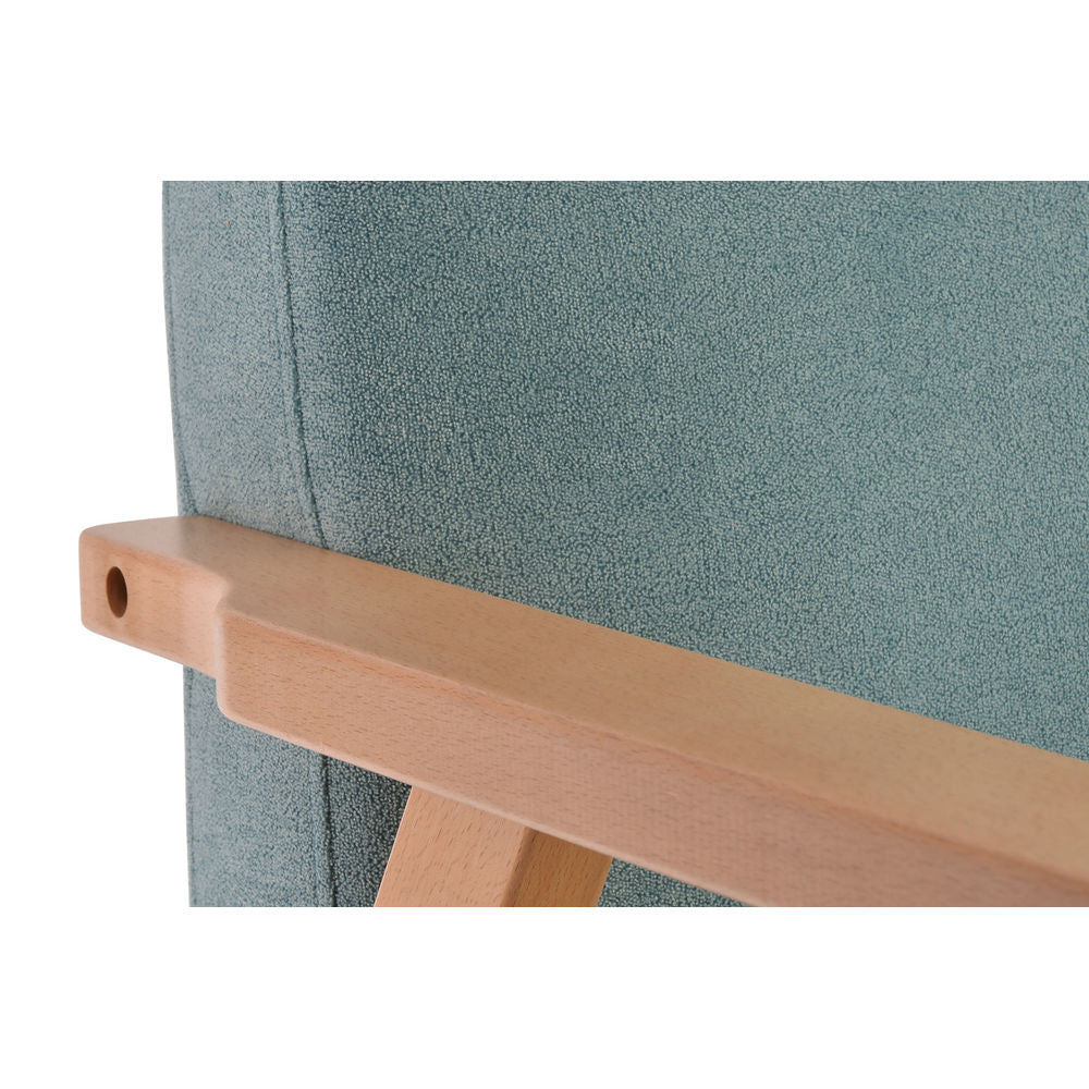 Mecedora DKD Home Decor Turquesa y Madera - Natural con Estilo Moderno