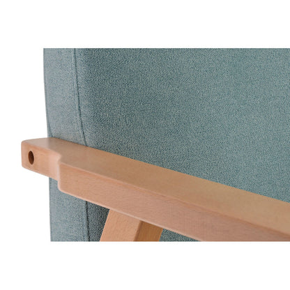 Mecedora DKD Home Decor Turquesa y Madera - Natural con Estilo Moderno
