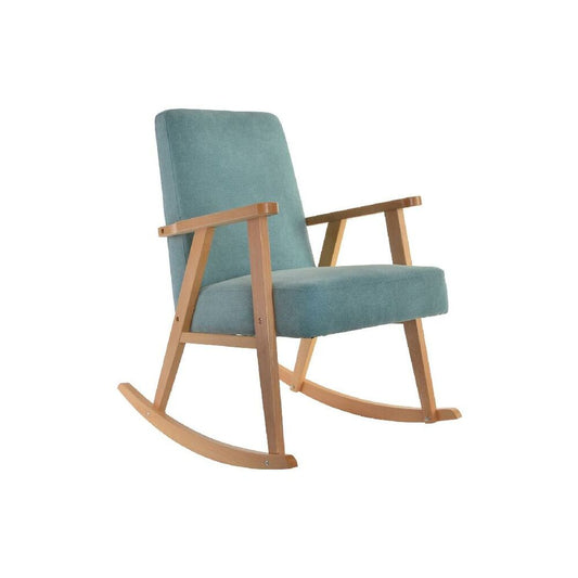 Mecedora DKD Home Decor Turquesa y Madera - Natural con Estilo Moderno