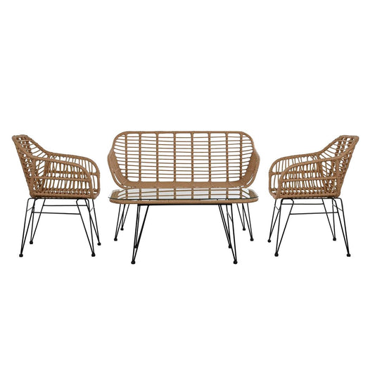 Set Completo Sofá y Mesa para Jardín 116 x 60 x 80 cm