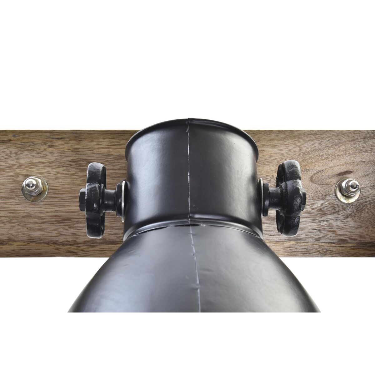 Lámpara de Pared DKD Home Decor | Negro y Madera 50 W Loft 220 V