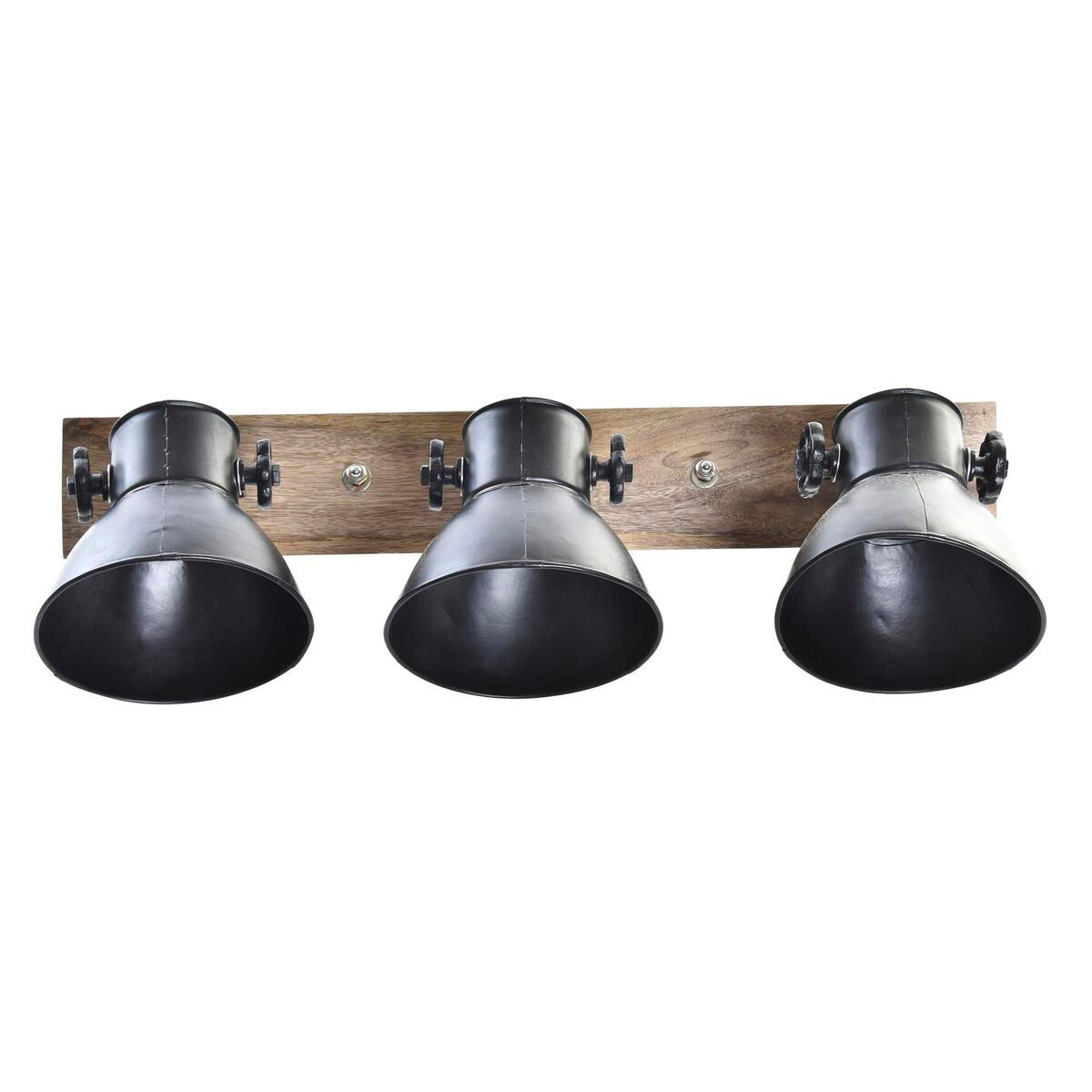 Lámpara de Pared DKD Home Decor | Negro y Madera 50 W Loft 220 V