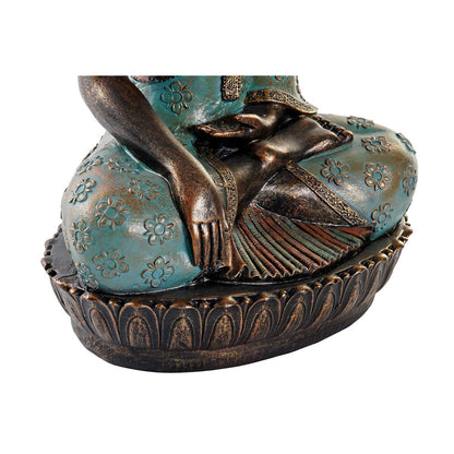 Figura Decorativa Buda DKD Home Decor Turquesa