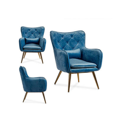 Nelumia | Sillón de Terciopelo Azul